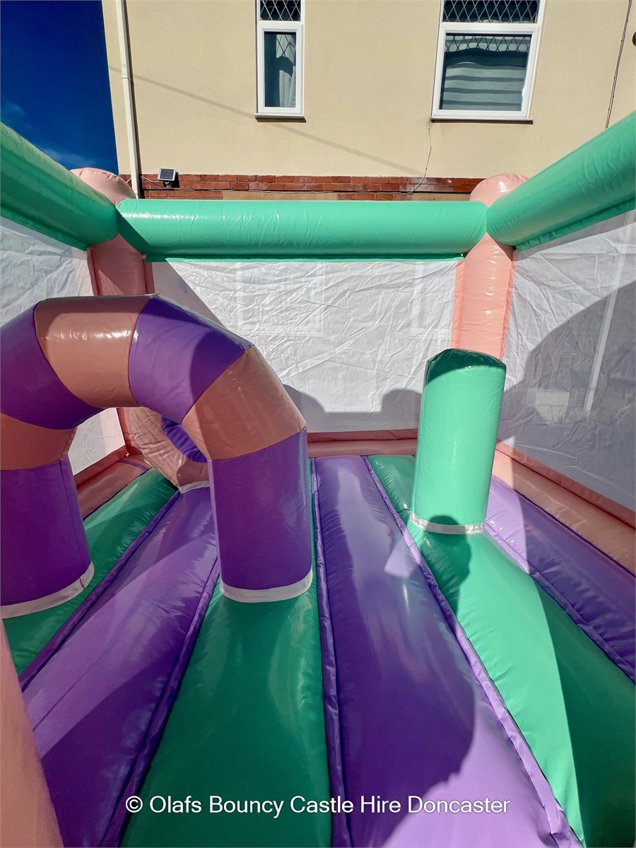 Pastel Activity Castle Indoor Bouncy Castle For Hire In Doncaster