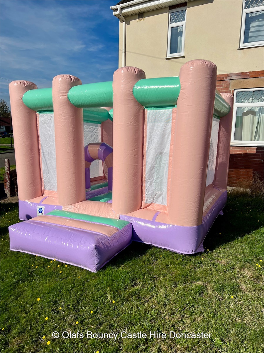 Pastel Activity Castle Indoor Bouncy Castle For Hire In Doncaster